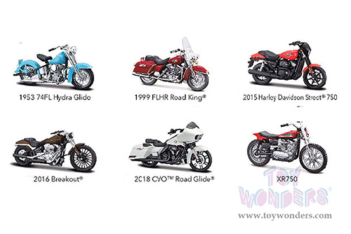 Maisto - Harley-Davidson Motorcycles Series 40 (1/18 scale diecast model car, Asstd.) 31360/40