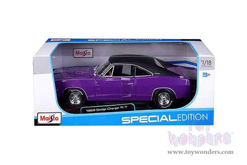 Maisto - Special Edition | Dodge Charger R/T Hardtop (1969, 1/18 scale diecast model car, Purple) 31387PR