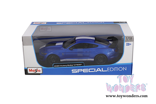 Maisto Special Edition - Ford Mustang Shelby GT500 Hard Top (2020, 1/18 scale diecast model car, Blue) 31388BU
