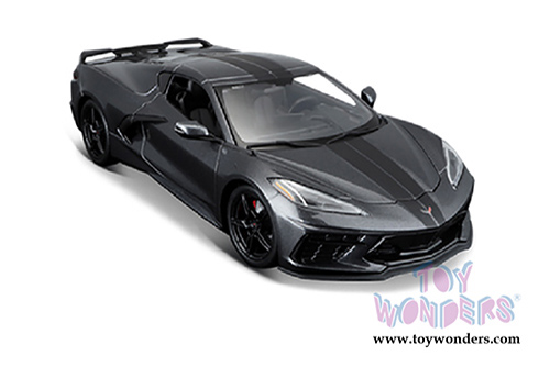 Maisto - Special Edition | Chevy® Corvette® Stingray® C8 Hardtop (2020, 1/18 scale diecast model car, Dark Gray) 31447GY