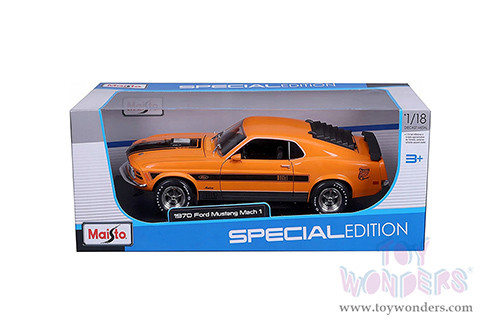 Maisto Special Edition - Ford Mustang Mach 1 428 Hardtop (1970, 1/18 scale diecast model car, Orange) 31453OR