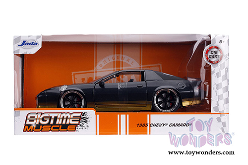 Jada Toys Bigtime Muscle - Chevrolet® Camaro® Z28 T-Top (1985, 1/24 scale diecast model car, Black Metallic) 31457