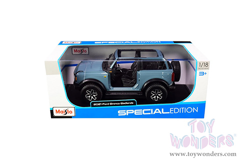 Maisto - Special Edition | Ford Bronco Badlands (2021, 1/18 scale diecast model car, Blue) 31457BU