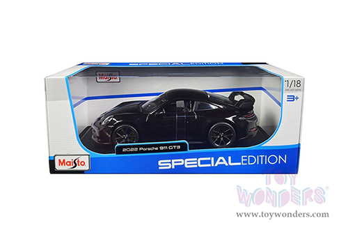 Maisto - Special Edition | Porsche 911 GT3 Hardtop (2022, 1/18 scale diecast model car, Black) 31458BK