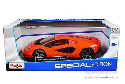  Maisto - Special Edition | Lamborghini Countach LPI 800-4 Hardtop (1/18 scale diecast model car, Orange) 31459OR