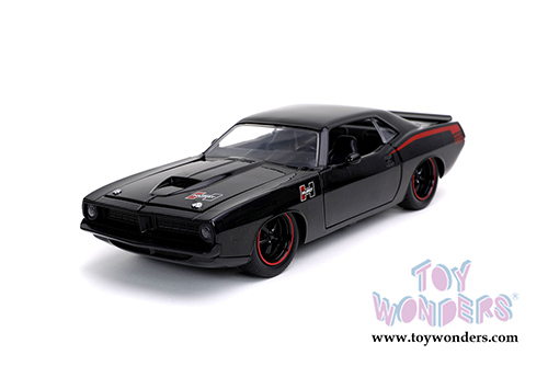 Jada Toys Bigtime Muscles - Plymouth Barracuda Hardtop (1973, 1/24 scale diecast model car, Black) 31460/4