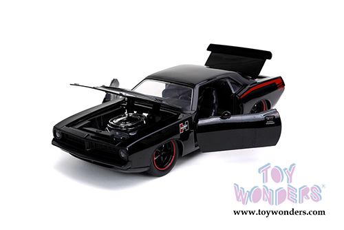 Jada Toys Bigtime Muscles - Plymouth Barracuda Hardtop (1973, 1/24 scale diecast model car, Black) 31460/4