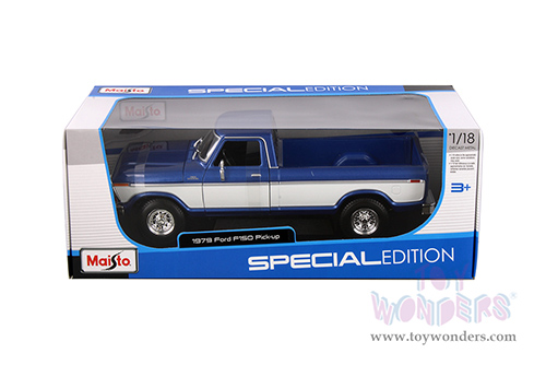 Maisto Special Edition - Ford F150 Pickup (1979, 1/18 scale diecast model car, Blue/White) 31462BU