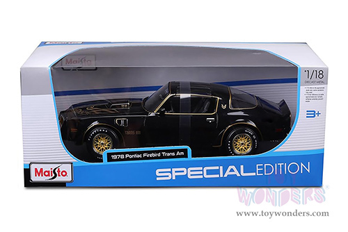  Maisto - Special Edition | Pontiac Firebird Trans Am (1978, 1/18 scale diecast model car, Black) 31464BK