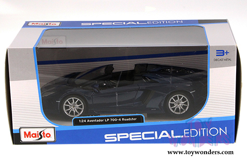 Maisto - Lamborghini Aventador LP 700-4 Roadster Convertible (1/24 scale diecast model car, Blue) 31504BU