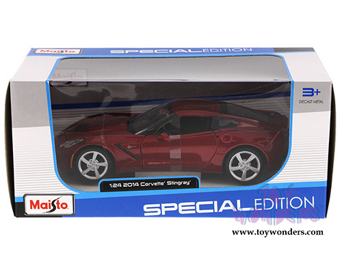 Maisto - Chevrolet Corvette Stingray Coupe Hard Top (2014, 1/24 scale diecast model car, Red) 31505R