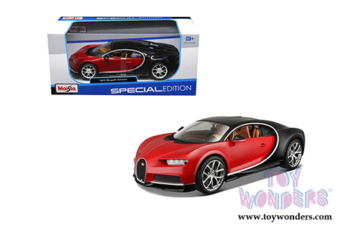 Maisto - Special Edition | Bugatti Chiron Hardtop (1/24 scale diecast model car, Red/Black) 31514R