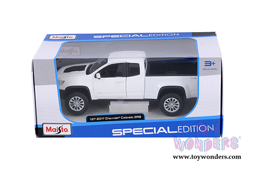 Maisto - Special Edition | Chevrolet® Colorado ZR2 Pickup Truck (2017, 1/27 scale diecast model car, White) 31517W