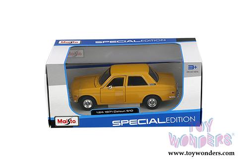 Maisto - Special Edition | Datsun 510 Hardtop (1971, 1/24 scale diecast model car, Yellow) 31518YL