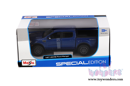 Maisto - Special Edition | Ford Ranger Pickup Truck (2019, 1/24 scale diecast model car, Blue) 31521BU