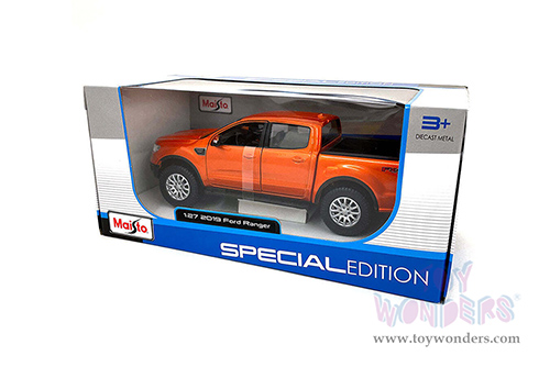 Maisto - Special Edition | Ford Ranger Pickup Truck (2019, 1/24 scale diecast model car, Orange) 31521OR