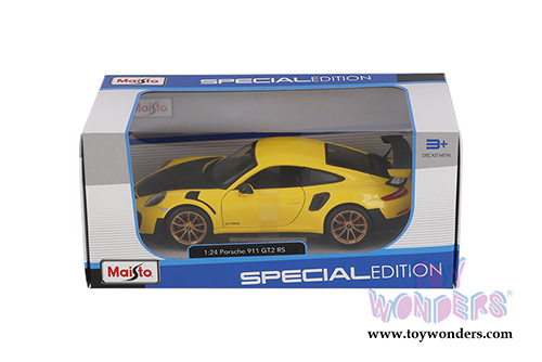 Maisto - Special Edition | Porsche 911 GT2 RS Hardtop (2018, 1/24 scale diecast model car, Yellow/Black) 31523YL