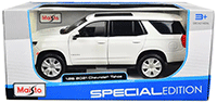 Show product details for Maisto Special Edition - Chevrolet® Tahoe (2021, 1/26 scale diecast model car, White) 31533WT