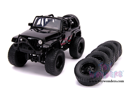 Jada Toys Just Trucks - Jeep® Wrangler with Extra Wheels (2007, 1/24 scale diecast model car, Black) 31560
