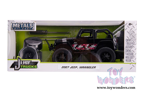 Jada Toys Just Trucks - Jeep® Wrangler with Extra Wheels (2007, 1/24 scale diecast model car, Black) 31560