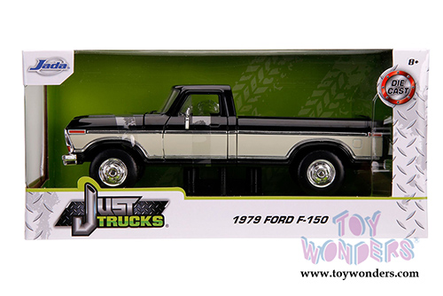 Jada Toys Just Trucks - Ford F-150 Stock Pickup (1979, 1/24 scale diecast model car, Glossy Black/Cream) 31585
