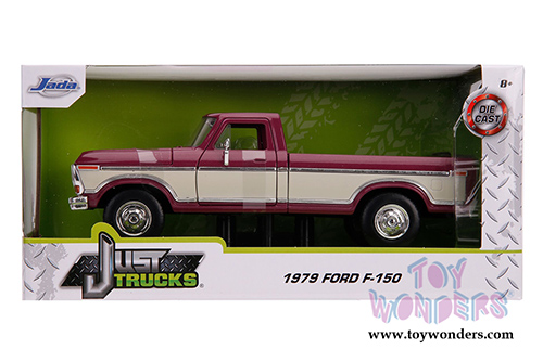 Jada Toys Just Trucks - Ford F-150 Stock Pickup (1979, 1/24 scale diecast model car, Metallic Burgundy/Cream) 31586