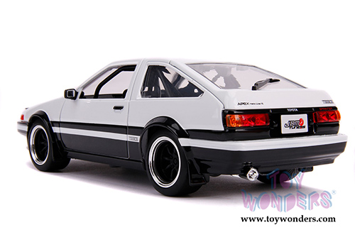 Jada Toys JDM Tuners™- Toyota Trueno AE86 Hardtop (1986, 1/24 scale diecast model car, Glossy White/Black) 31602
