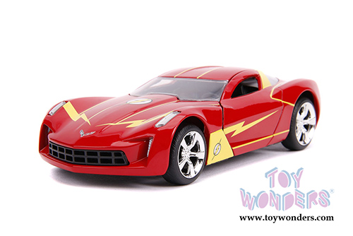 Jada Toys - Hollywood Rides | The Flash Chevrolet&reg; Corvette&reg; Stingray (2009, 1/32 scale diecast model car, Red/Yellow) 31610
