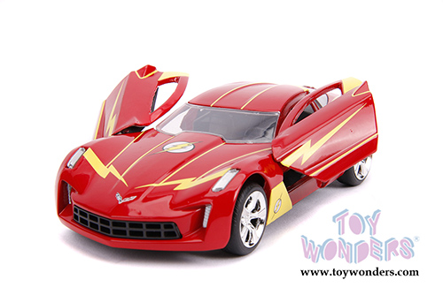 Jada Toys - Hollywood Rides | The Flash Chevrolet&reg; Corvette&reg; Stingray (2009, 1/32 scale diecast model car, Red/Yellow) 31610