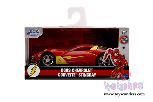 Jada Toys - Hollywood Rides | The Flash Chevrolet&reg; Corvette&reg; Stingray (2009, 1/32 scale diecast model car, Red/Yellow) 31610
