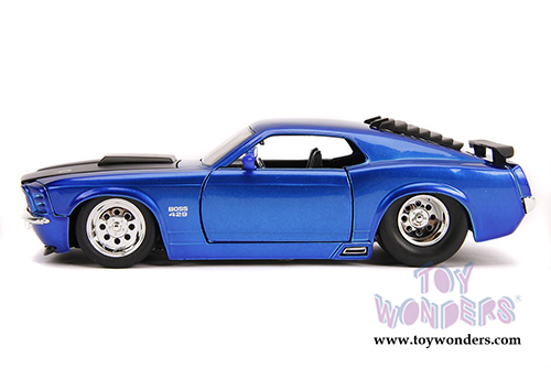Jada Toys Bigtime Muscle - Ford Mustang Boss 429 Hardtop (1970, 1/24 scale diecast model car, Candy Blue) 31647