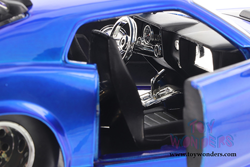 Jada Toys Bigtime Muscle - Ford Mustang Boss 429 Hardtop (1970, 1/24 scale diecast model car, Candy Blue) 31647