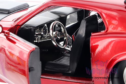 Jada Toys Bigtime Muscle - Ford Mustang Boss 429 Hardtop (1970, 1/24 scale diecast model car, Candy Red) 31648