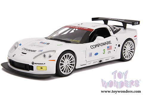 Jada Toys Bigtime Muscle - Chevrolet&reg; Corvette&reg; C6-R #3 Olivier Beretta - Oliver Gavin - Compuware (2005, 1/24 scale diecast model car, White) 31651