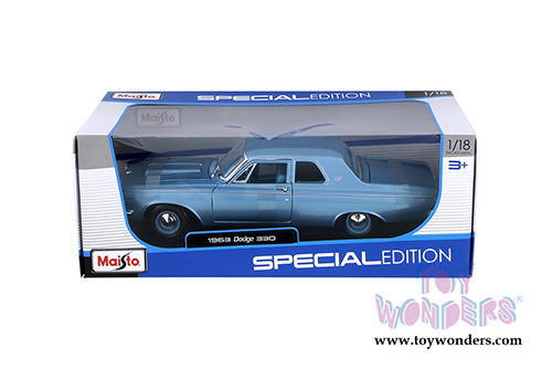 Maisto - Special Edition | Dodge 330 Hardtop (1963, 1/18 scale diecast model car, Blue) 31652BU