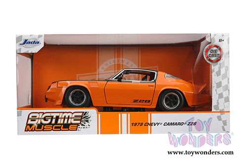 Jada Toys Bigtime Muscle - Chevrolet® Camaro® Z28 Hardtop (1979, 1/24 scale diecast model car, Orange/Black) 31669