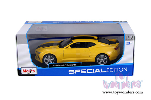 Maisto - Special Edition | Chevrolet® Camaro® SS Hardtop (2016, 1/18 scale diecast model car, Yellow) 31689YL
