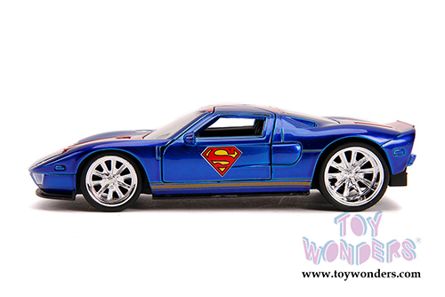 Jada Toys - Hollywood Rides | Superman Ford GT (2005, 1/32 scale diecast model car, Candy Blue/Red) 31717