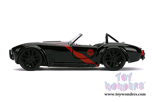 Jada Toys - Hollywood Rides | Marvel Spider Man Shelby Cobra 427 S/C (1965, 1/32 scale diecast model car, Black) 31743