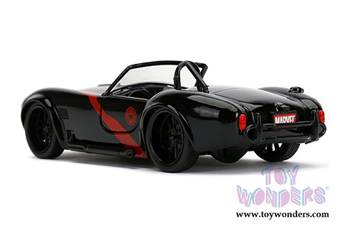 Jada Toys - Hollywood Rides | Marvel Spider Man Shelby Cobra 427 S/C (1965, 1/32 scale diecast model car, Black) 31743