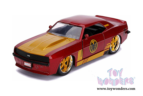 Jada Toys - Hollywood Rides | Marvel Avengers Iron Man Chevrolet&reg; Camaro&reg; SS (1969, 1/32 scale diecast model car, Red/Gold) 31744