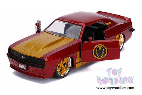 Jada Toys - Hollywood Rides | Marvel Avengers Iron Man Chevrolet&reg; Camaro&reg; SS (1969, 1/32 scale diecast model car, Red/Gold) 31744