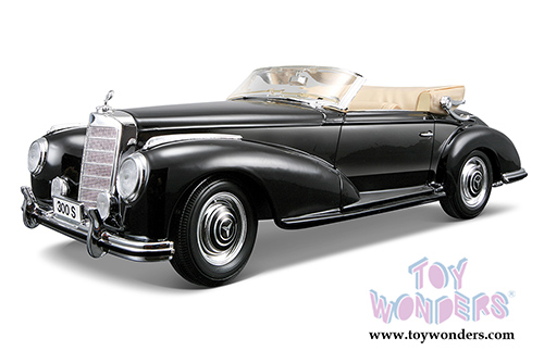 Maisto - Special Edition | Mercedes-Benz 300S Convertible (1955, 1/18 scale diecast model car, Black) 31806BK