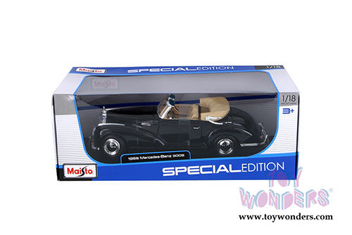 Maisto - Special Edition | Mercedes-Benz 300S Convertible (1955, 1/18 scale diecast model car, Black) 31806BK