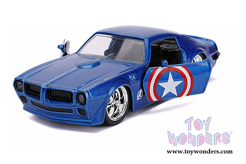 Jada Toys - Hollywood Rides | Marvel Avengers Captain America Pontiac&reg; Firebird&reg; (1972, 1/32 scale diecast model car, Blue) 31845/24