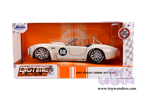 Jada Toys Bigtime Muscle - Shelby Cobra 427 S/C® (1965, 1/24 scale diecast model car, Off White) 31864/4