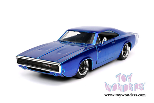 Jada Toys Bigtime Muscle | Dodge Charger R/T Hardtop (1968, 1/24 scale diecast model car, Blue) 31865/4