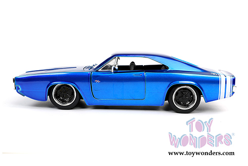Jada Toys Bigtime Muscle | Dodge Charger R/T Hardtop (1968, 1/24 scale diecast model car, Blue) 31865/4