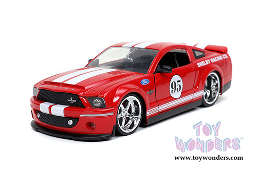 Jada Toys Bigtime Muscle | Ford Shelby&reg; GT-500KR #95 Shelby Racing Co. Hardtop (2008, 1/24 scale diecast model car, Red/White) 31867/4