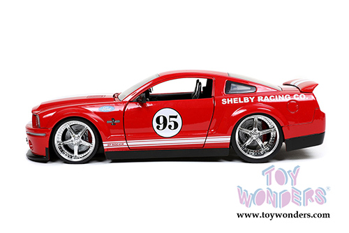 Jada Toys Bigtime Muscle | Ford Shelby&reg; GT-500KR #95 Shelby Racing Co. Hardtop (2008, 1/24 scale diecast model car, Red/White) 31867/4